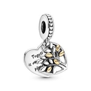 PANDORA FAMILY TREE HEART DANGLE CHARM